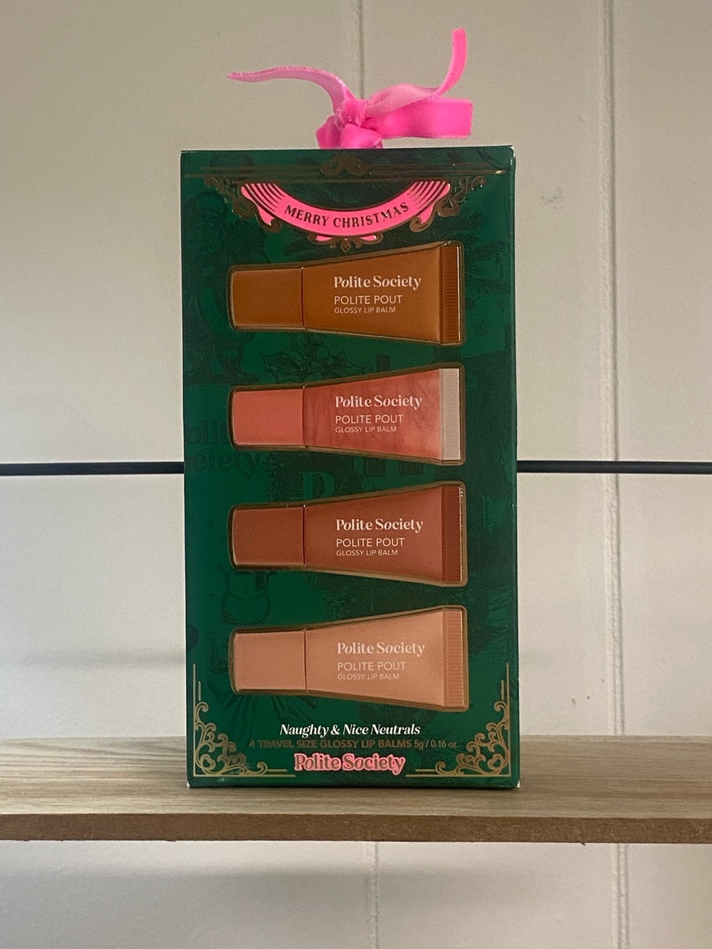 Polite Society Naughty & Nice Neutrals Glossy Lip Balm Set with Exclusive Shades